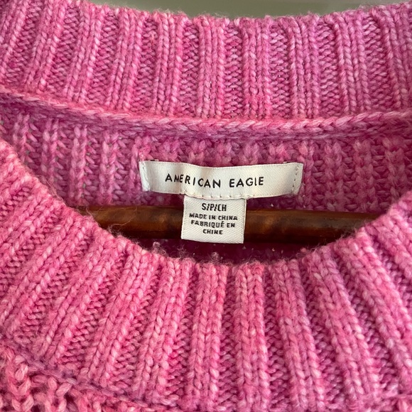 AE Oversized Dreamspun Crew Neck Sweater Barbie Pink Small - Picture 13 of 16